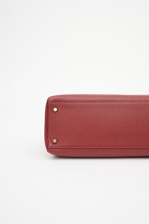 Hermès 2002 Rouge H Clemence Kelly Retourne 35 Bag