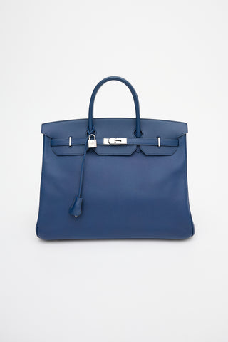 Hermès 2010 Bleu Sapphir Epsom Birkin 40 Bag