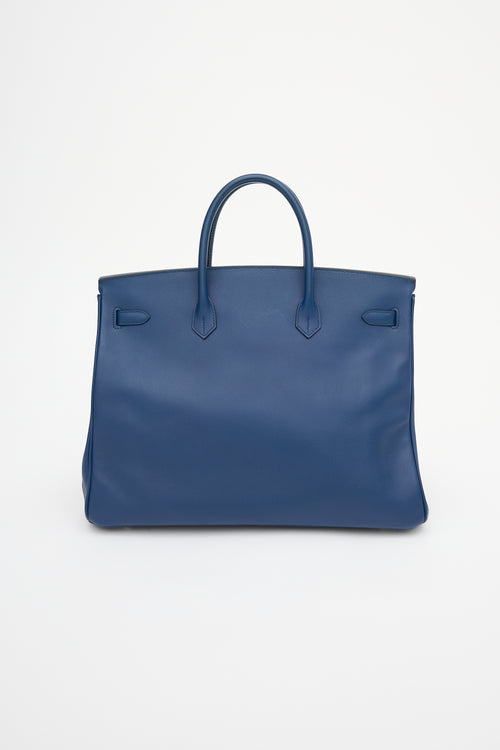 Hermès 2010 Bleu Sapphir Epsom Birkin 40 Bag