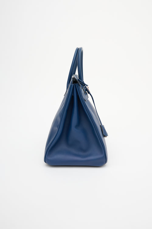 Hermès 2010 Bleu Sapphir Epsom Birkin 40 Bag