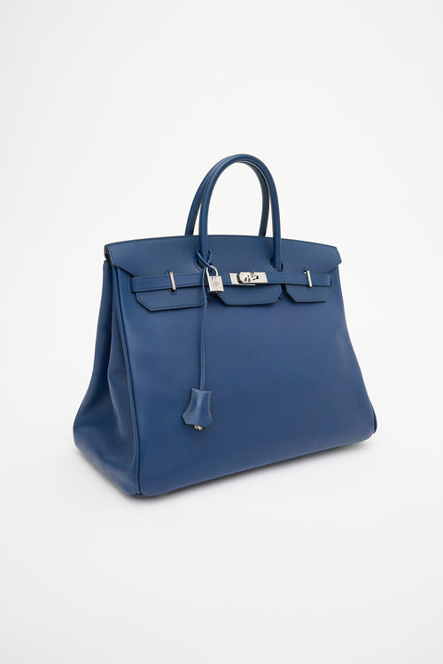 Hermès 2010 Bleu Sapphir Epsom Birkin 40 Bag