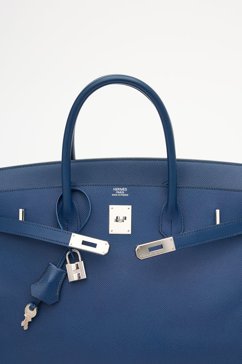 Hermès 2010 Bleu Sapphir Epsom Birkin 40 Bag