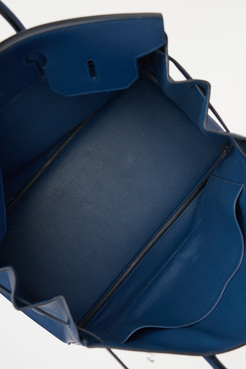 Hermès 2010 Bleu Sapphir Epsom Birkin 40 Bag