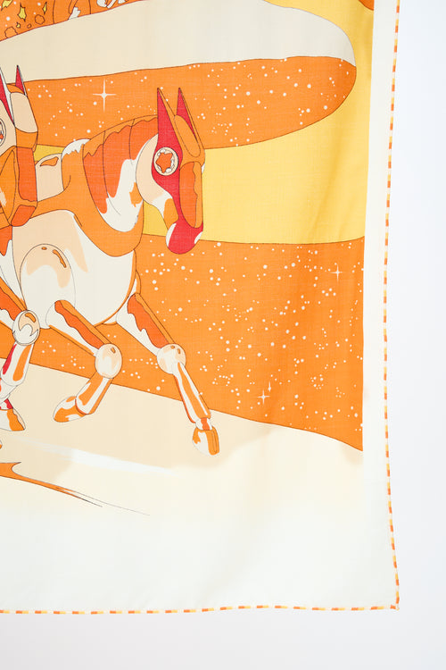 Hermès Cashmere & Silk Space Derby 130 Scarf