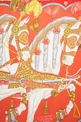 Hermès Silk Harnais De Coeur 90 Scarf