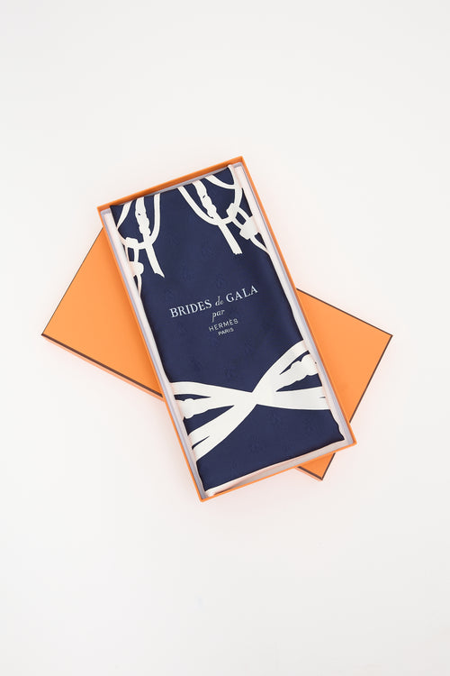 Hermès Silk Jacquard Brides De Gala 90 Scarf