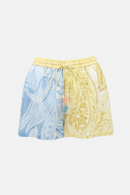 Hermant & Nandita Linen Paisley Shorts