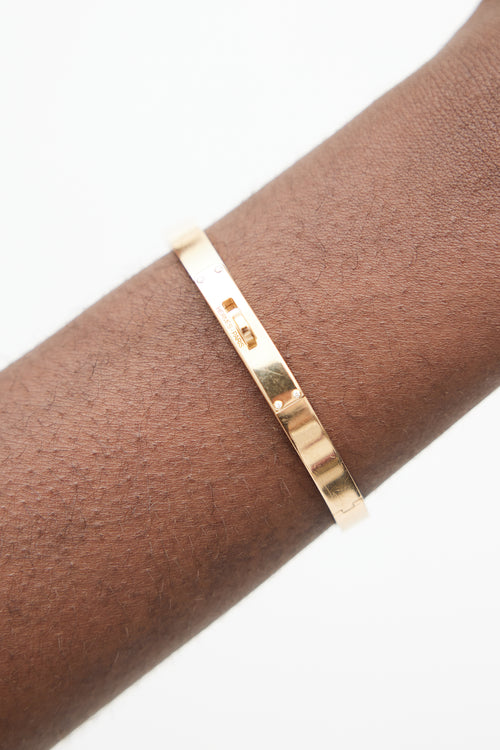 Hermès 18k Gold Kelly Bracelet