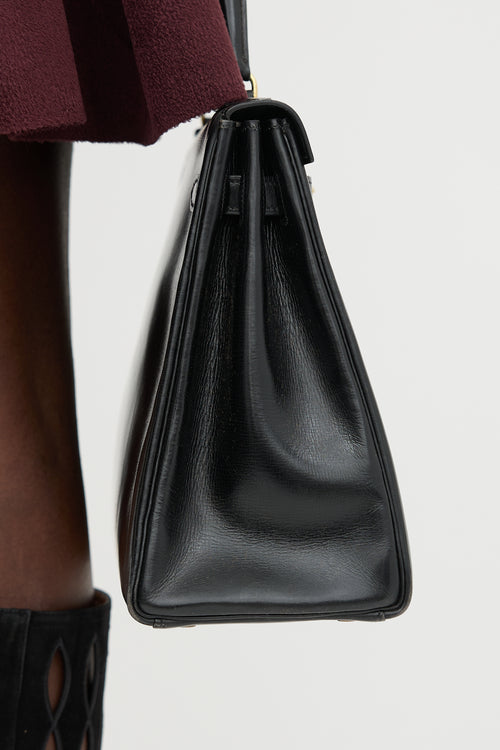 Hermès 1964 Noir Box Kelly Retourne 32 Bag