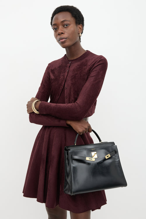 Hermès 1964 Noir Box Kelly Retourne 32 Bag