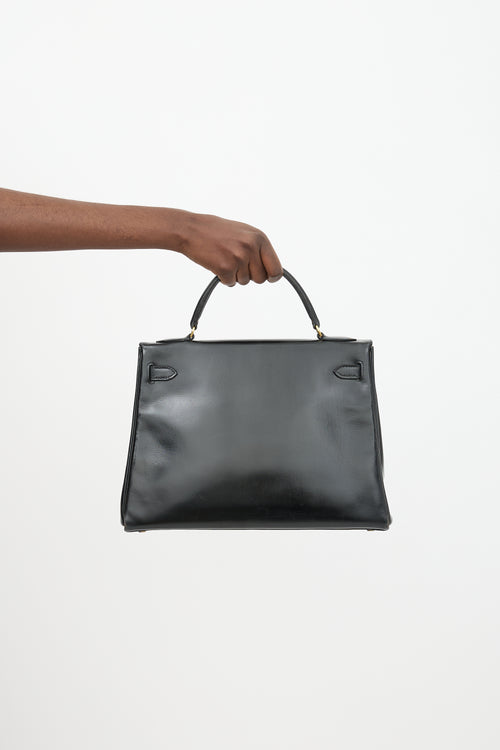 Hermès 1964 Noir Box Kelly Retourne 32 Bag