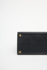 Hermès 1970 Noir Box Kelly Sellier 28 Bag