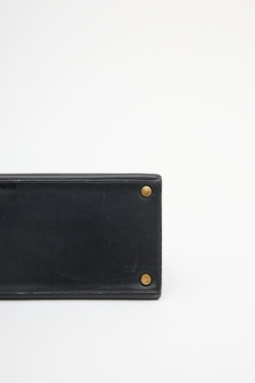Hermès 1970 Noir Box Kelly Sellier 28 Bag