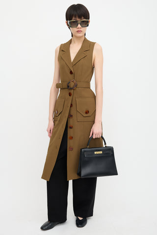 Hermès 1970 Noir Box Kelly Sellier 28 Bag