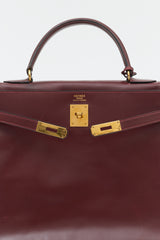 Hermès 1975 Rouge H Box Kelly Retourne 35 Bag
