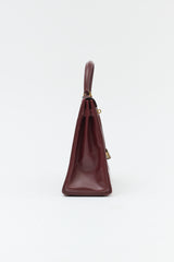 Hermès 1975 Rouge H Box Kelly Retourne 35 Bag
