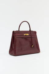 Hermès 1975 Rouge H Box Kelly Retourne 35 Bag