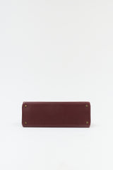 Hermès 1975 Rouge H Box Kelly Retourne 35 Bag