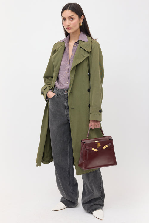 Hermès 1979 Rouge H Box Kelly Retourne 28 Bag