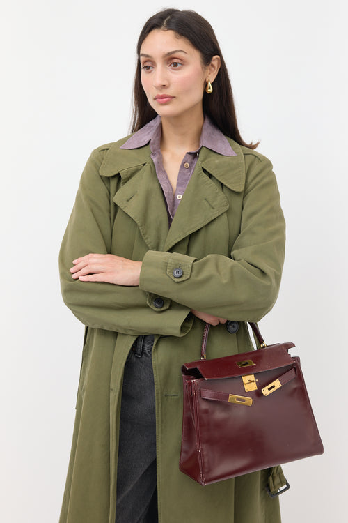 Hermès 1979 Rouge H Box Kelly Retourne 28 Bag