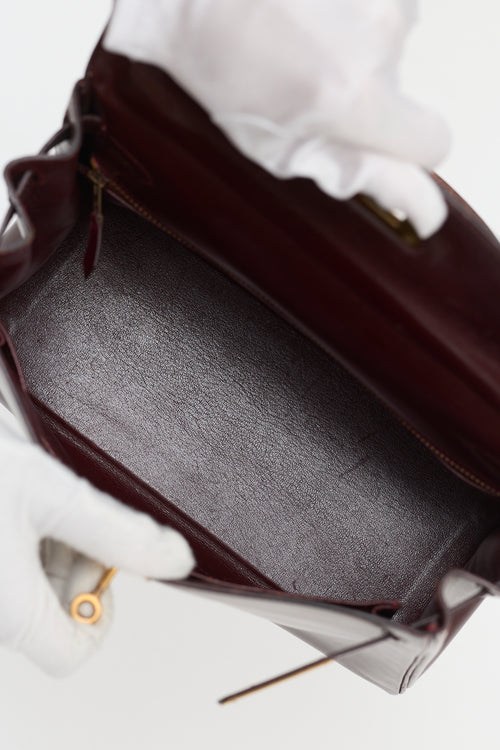 Hermès 1979 Rouge H Box Kelly Retourne 28 Bag