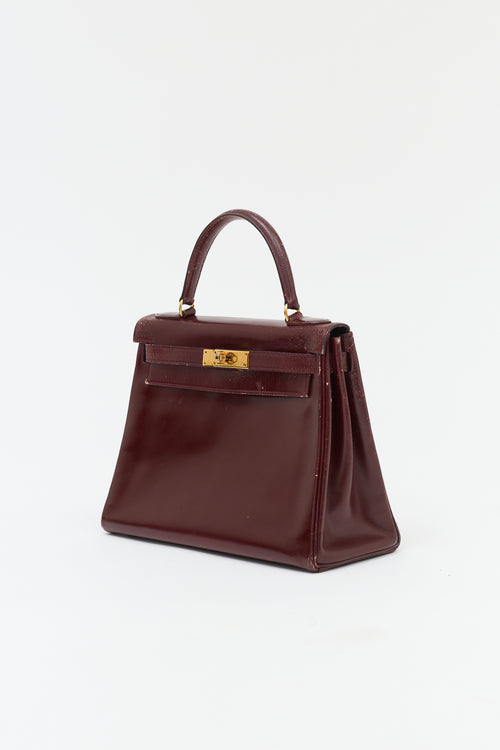 Hermès 1979 Rouge H Box Kelly Retourne 28 Bag