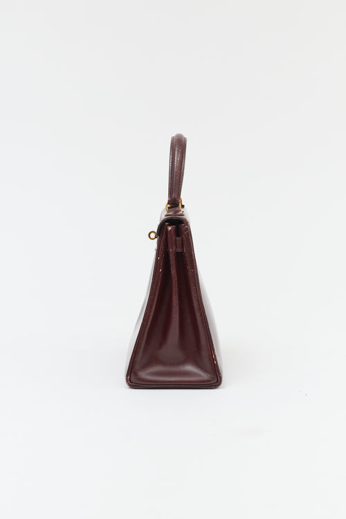 Hermès 1979 Rouge H Box Kelly Retourne 28 Bag