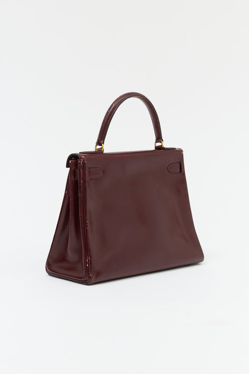Hermès 1979 Rouge H Box Kelly Retourne 28 Bag