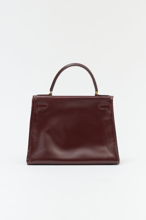 Hermès 1979 Rouge H Box Kelly Retourne 28 Bag