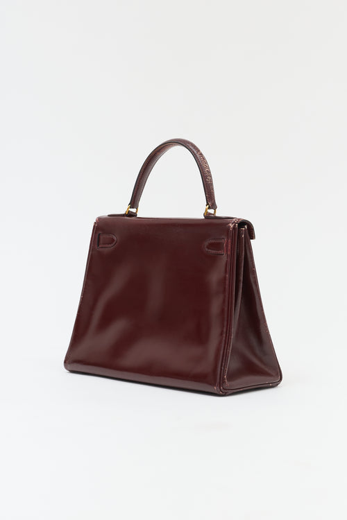 Hermès 1979 Rouge H Box Kelly Retourne 28 Bag