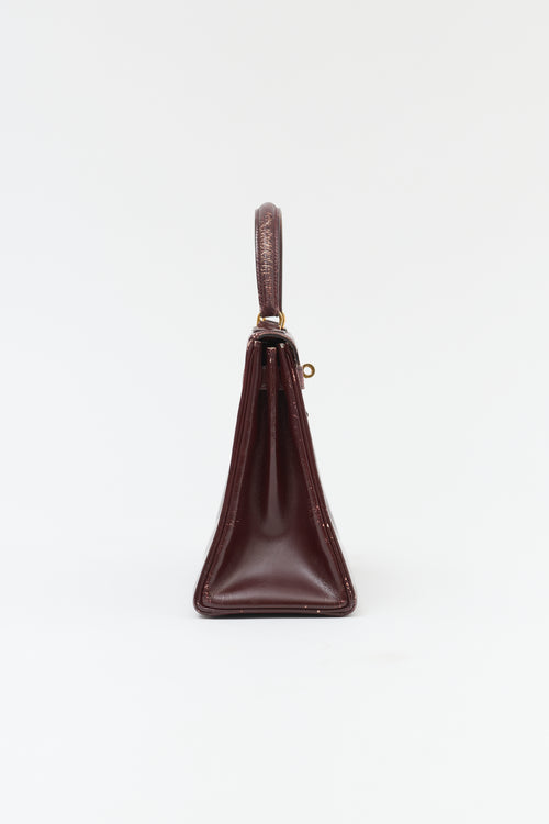 Hermès 1979 Rouge H Box Kelly Retourne 28 Bag