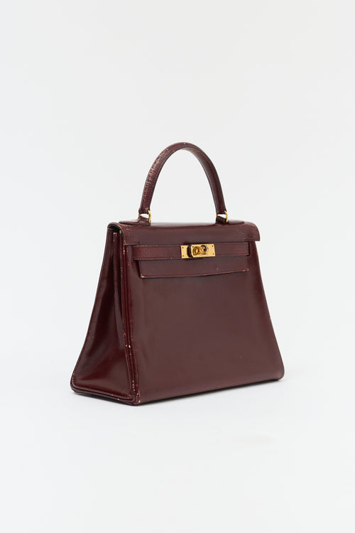 Hermès 1979 Rouge H Box Kelly Retourne 28 Bag