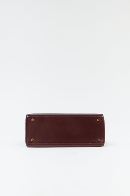 Hermès 1979 Rouge H Box Kelly Retourne 28 Bag