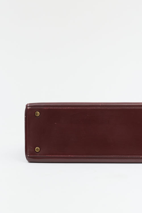 Hermès 1979 Rouge H Box Kelly Retourne 28 Bag