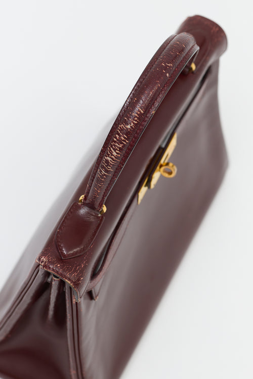 Hermès 1979 Rouge H Box Kelly Retourne 28 Bag