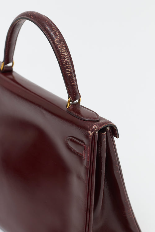 Hermès 1979 Rouge H Box Kelly Retourne 28 Bag