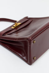 Hermès 1979 Rouge H Box Kelly Retourne 28 Bag