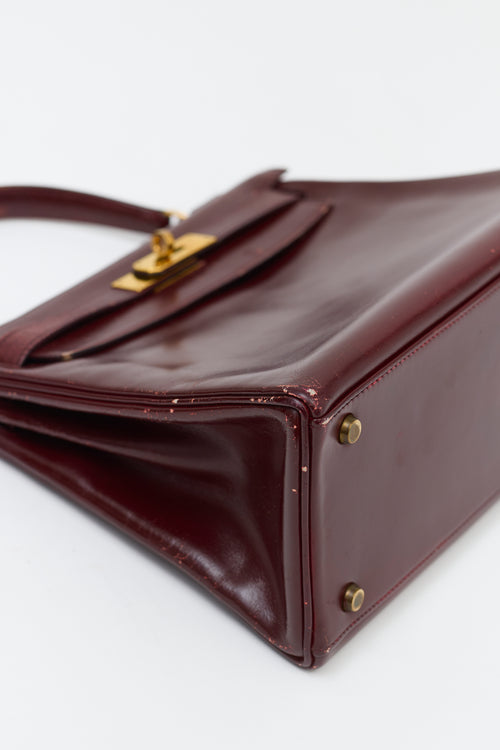 Hermès 1979 Rouge H Box Kelly Retourne 28 Bag