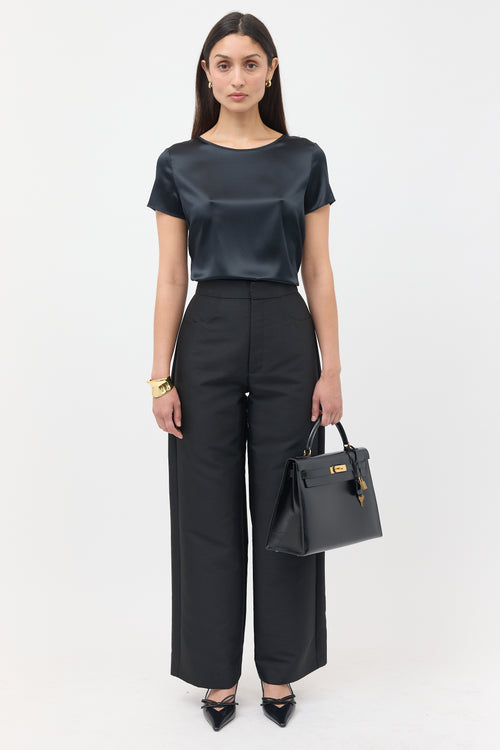 Hermès 1981 Noir Box Kelly Sellier 32 Bag