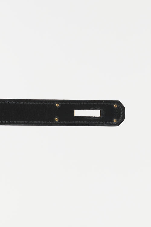 Hermès 1981 Noir Box Kelly Sellier 32 Bag