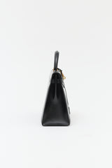 Hermès 1981 Noir Box Kelly Sellier 32 Bag