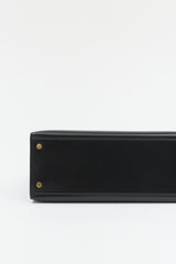 Hermès 1981 Noir Box Kelly Sellier 32 Bag