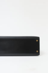 Hermès 1981 Noir Box Kelly Sellier 32 Bag
