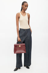 Hermès 1982 Rouge H Box Kelly Sellier 32 Shoulder Bag