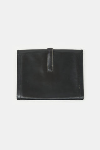 Hermès 1985 Noir Box Jige GM Clutch