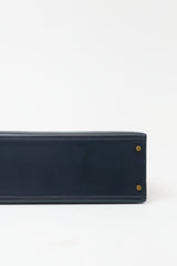 Hermès 1990 Indigo Box Kelly Sellier 35 Bag