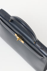 Hermès 1990 Indigo Box Kelly Sellier 35 Bag