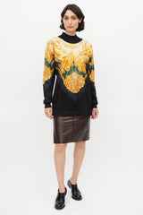 Hermès 1990s Navy & Multi Silk Nautical Sweater