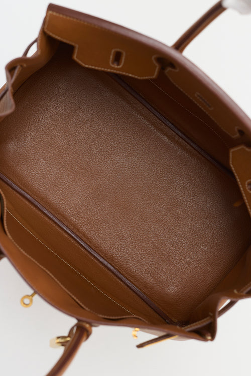 Hermès 1994 Gold Courchevel Birkin 35 Bag