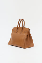 Hermès 1994 Gold Courchevel Birkin 35 Bag
